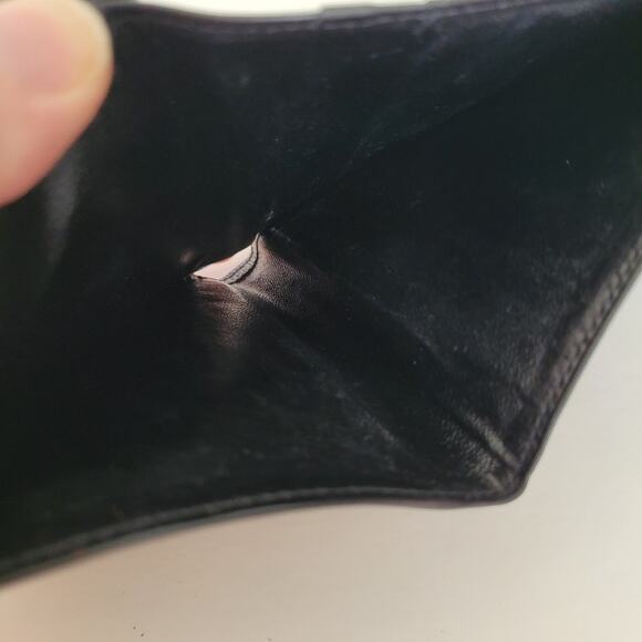 Givenchy Men's Card Bill Coin Holder Wallet Bifold Leather Medium Black Retro - Picture 9 of 13